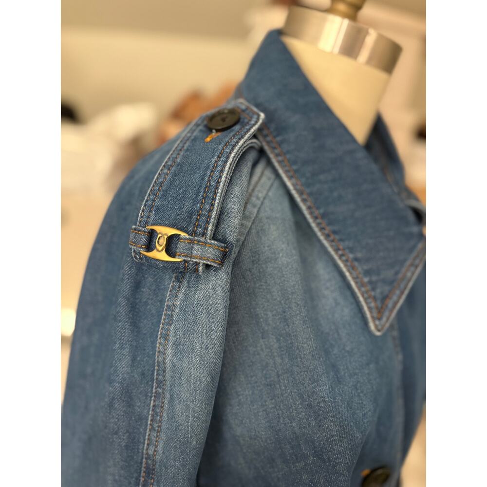 Coach Denim Trench NWT - Picture 8 of 12